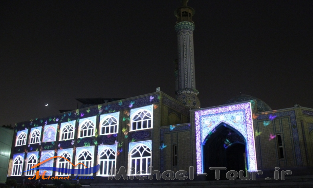 لیزر شو دیواره مسجد جامع خرمشهر تهران