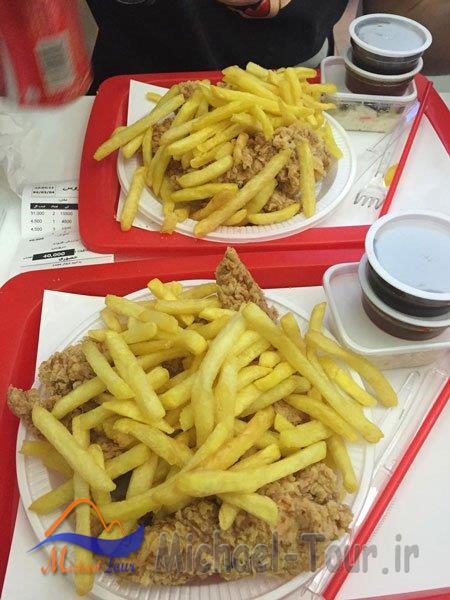 مرغ سوخاری خروس تهران