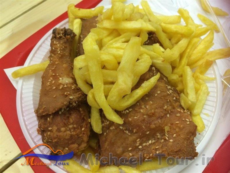 مرغ سوخاری خروس تهران